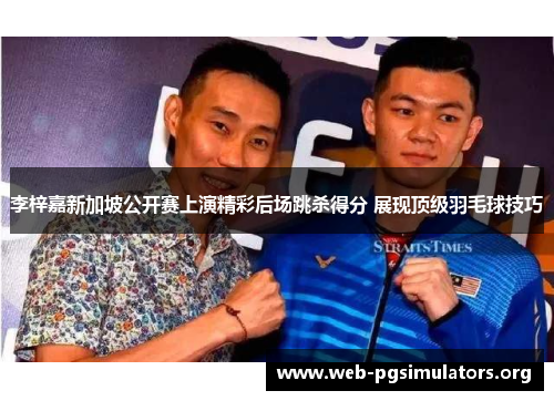 李梓嘉新加坡公开赛上演精彩后场跳杀得分 展现顶级羽毛球技巧 李梓嘉新加坡公开赛上演精彩后场跳杀得分 展现顶级羽毛球技巧