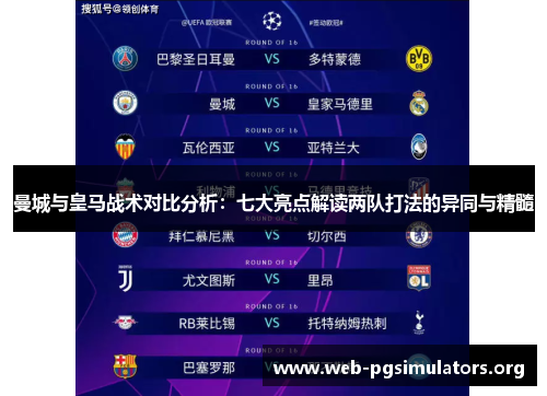 曼城与皇马战术对比分析:七大亮点解读两队打法的异同与精髓 曼城与皇马战术对比分析:七大亮点解读两队打法的异同与精髓