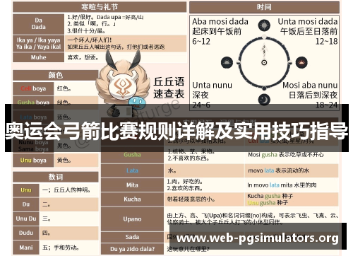 奥运会弓箭比赛规则详解及实用技巧指导 奥运会弓箭比赛规则详解及实用技巧指导