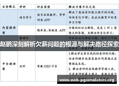 赵鹏深刻解析欠薪问题的根源与解决路径探索 赵鹏深刻解析欠薪问题的根源与解决路径探索
