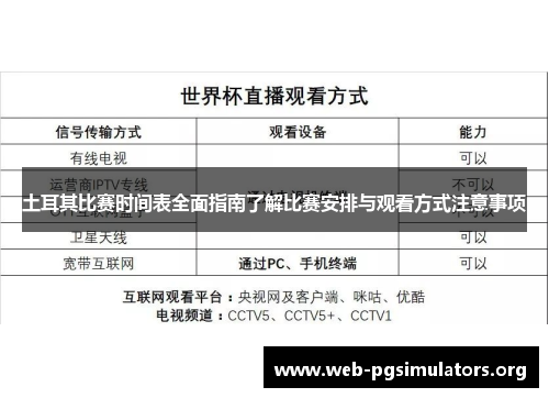 土耳其比赛时间表全面指南了解比赛安排与观看方式注意事项 土耳其比赛时间表全面指南了解比赛安排与观看方式注意事项